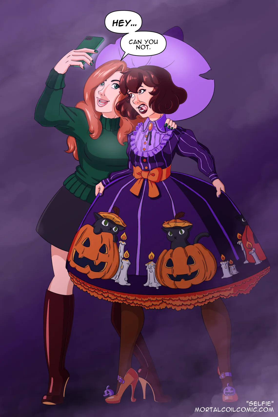 Hey, Can You Not? | Kamiko and Samantha | Halloween Lolita Fashion | This Mortal Coil Webcomic