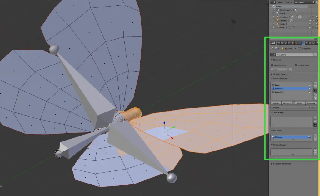 Butterfly Vertex Group